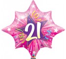 21st Hot Pink Birthday Balloon. 21st Birthday Balloons.